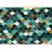 Wall Mural Scales in marble - background with geometric pattern in shades of turquoise 143385 additionalThumb 1
