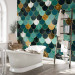 Wall Mural Scales in marble - background with geometric pattern in shades of turquoise 143385 additionalThumb 8