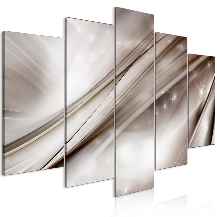 Canvas Print Starry Beiges (5-piece) - modern shiny abstraction 143785 additionalImage 2