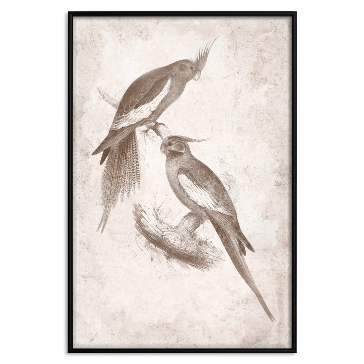 Wall Poster Parrots in the Style of Boho - Two Birds on the Branches and a Light Background 145185 additionalImage 18