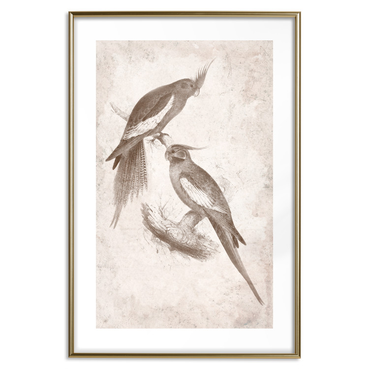 Wall Poster Parrots in the Style of Boho - Two Birds on the Branches and a Light Background 145185 additionalImage 19