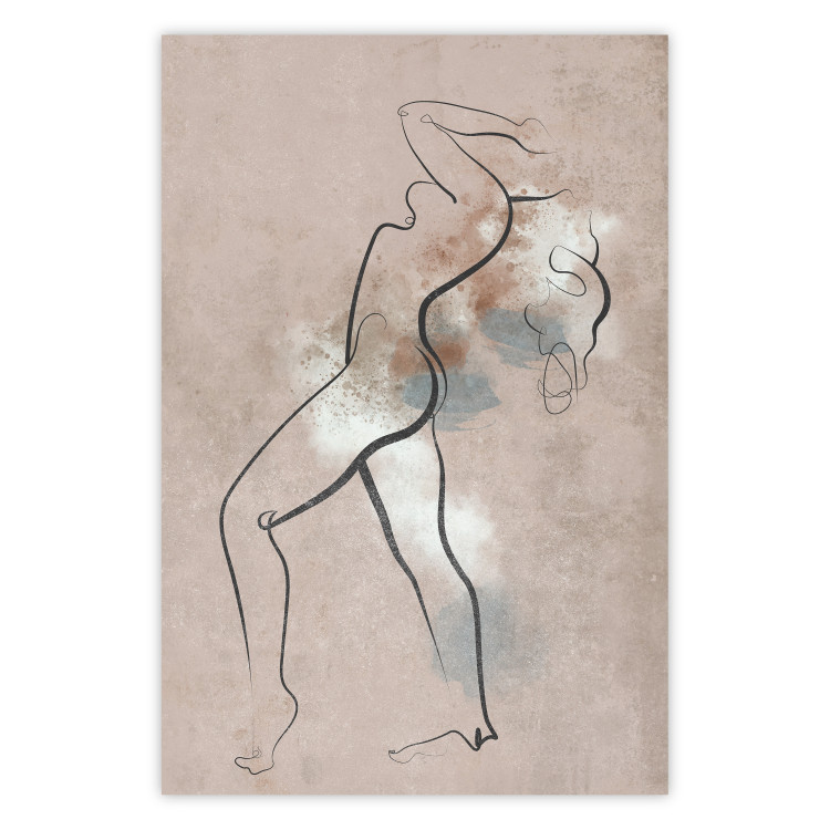 Poster Dancing Woman - Linear Shot of a Female Body in Motion 146185