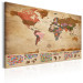 Canvas World Map: Retro Styling (1-piece) - world and country flags 149685 additionalThumb 2