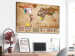 Canvas World Map: Retro Styling (1-piece) - world and country flags 149685 additionalThumb 3