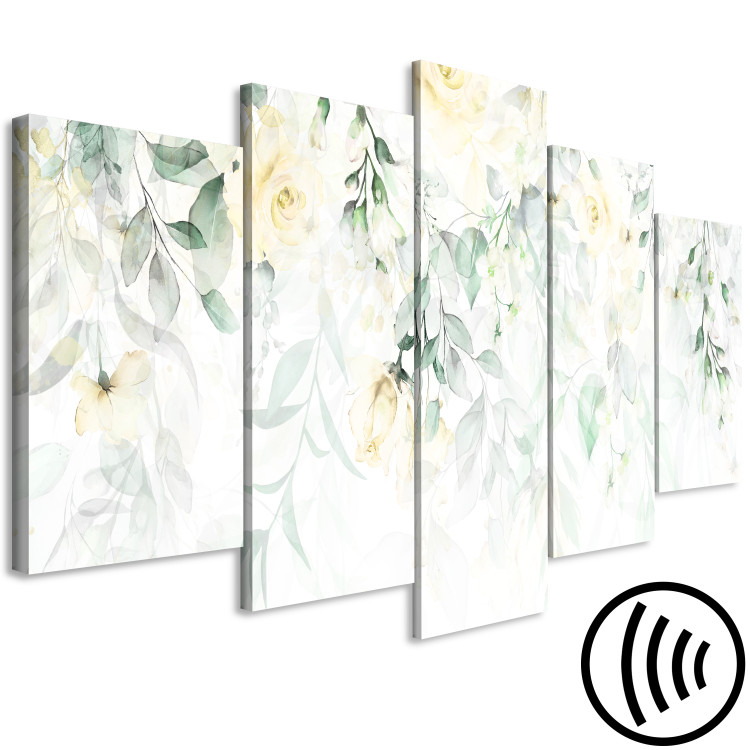 Canvas Print Waterfall of Roses (5 Parts) Wide - Second Variant 150085 additionalImage 6