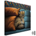 Canvas AI Cat - Cute Animal Sleeping Between Comfortable Pillows - Square 150185 additionalThumb 8