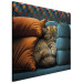 Canvas AI Cat - Cute Animal Sleeping Between Comfortable Pillows - Square 150185 additionalThumb 2