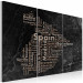 Canvas Print Text map of Spain on the blackboard - triptych 55285 additionalThumb 2