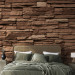 Photo Wallpaper Chocolate Stones - Background with 3D Wall Design of Brown Stones 64885 additionalThumb 2