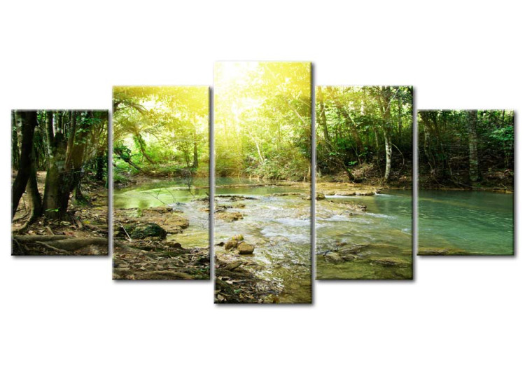 Canvas Print Forest river 90385