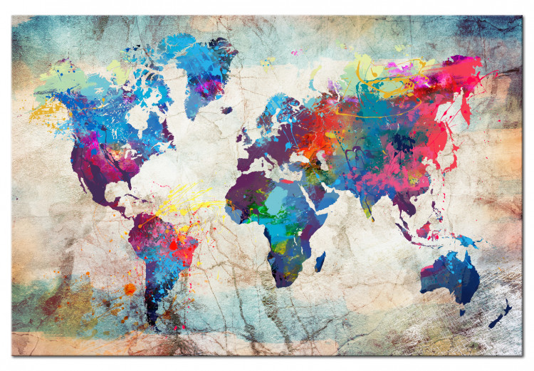 Decorative Pinboard World Map: Colourful Madness [Cork Map] 97485 additionalImage 2