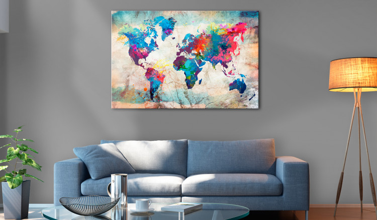 Decorative Pinboard World Map: Colourful Madness [Cork Map] 97485 additionalImage 3