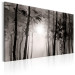 Canvas Art Print Road through the forest - a road among dark trees leading to the sun 97985 additionalThumb 2