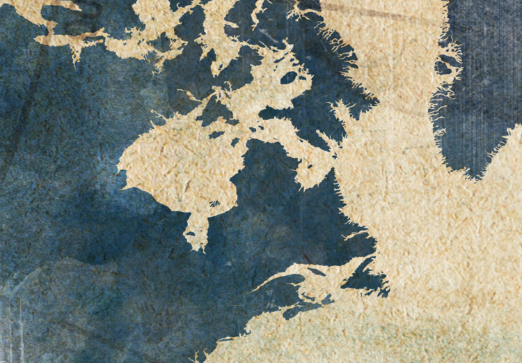 Canvas Art Print Retro Map (5-part) Narrow - World Map on Light Retro Background 108195 additionalImage 5