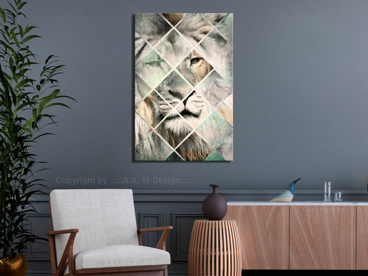 Canvas Lion on the Chessboard (1 Part) Vertical 113995 additionalImage 3