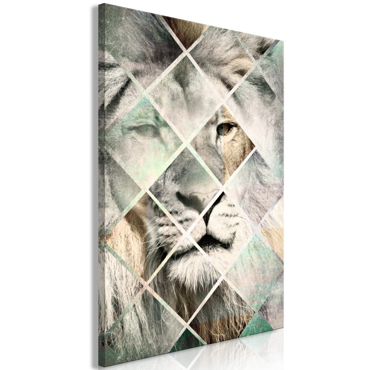Canvas Lion on the Chessboard (1 Part) Vertical 113995 additionalImage 2