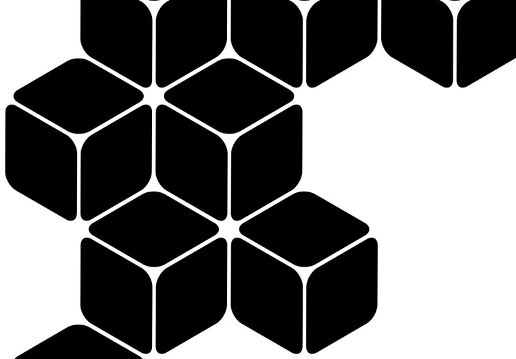 Wall Poster Construction with Cubes - black and white composition in geometric figures 117395 additionalImage 6