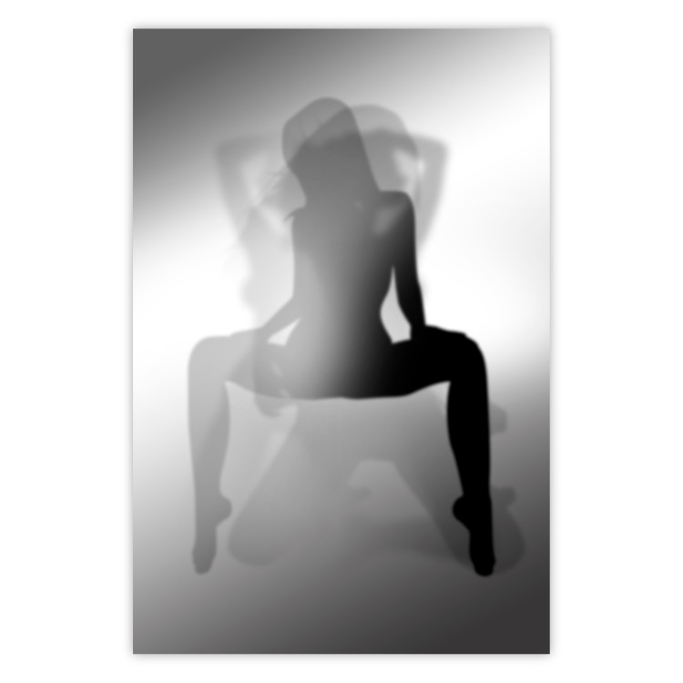 Poster Romantic Dream - black and white sensual composition with a woman 121895