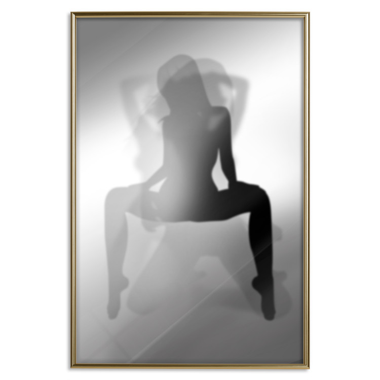 Poster Romantic Dream - black and white sensual composition with a woman 121895 additionalImage 20
