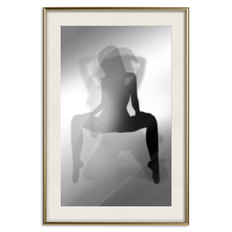 Poster Romantic Dream - black and white sensual composition with a woman 121895 additionalImage 19