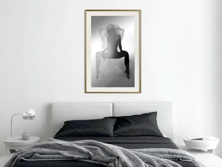 Poster Romantic Dream - black and white sensual composition with a woman 121895 additionalImage 21