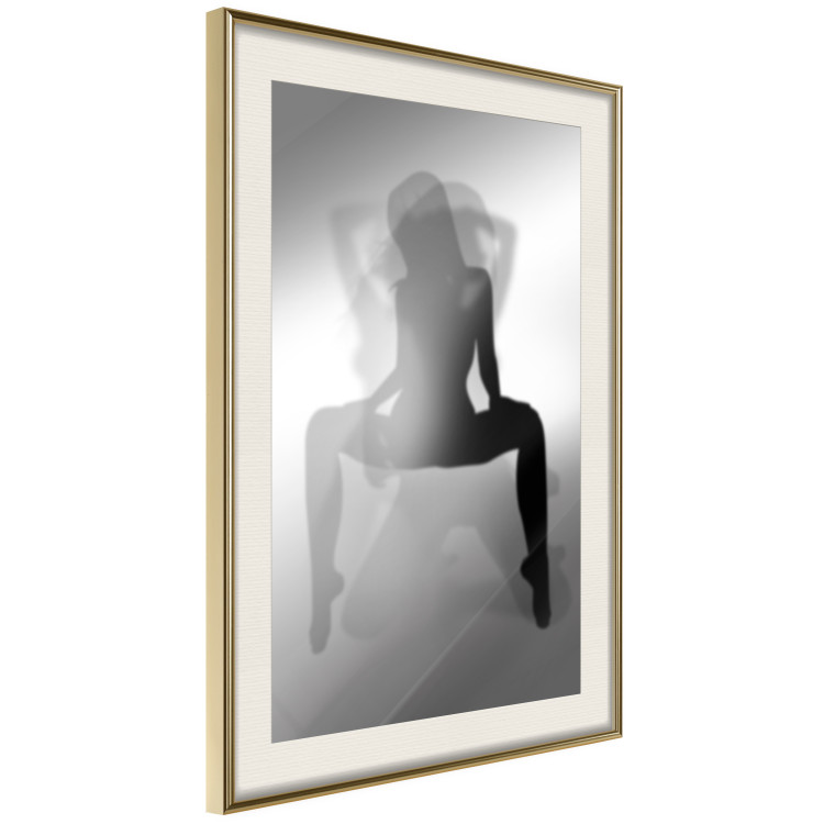 Poster Romantic Dream - black and white sensual composition with a woman 121895 additionalImage 2