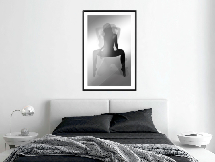 Poster Romantic Dream - black and white sensual composition with a woman 121895 additionalImage 4