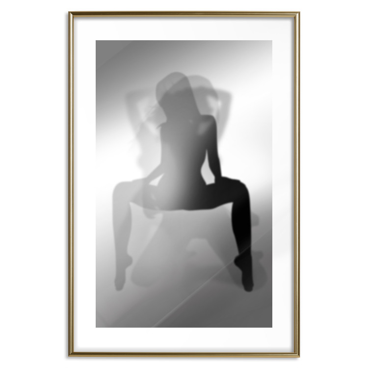 Poster Romantic Dream - black and white sensual composition with a woman 121895 additionalImage 16