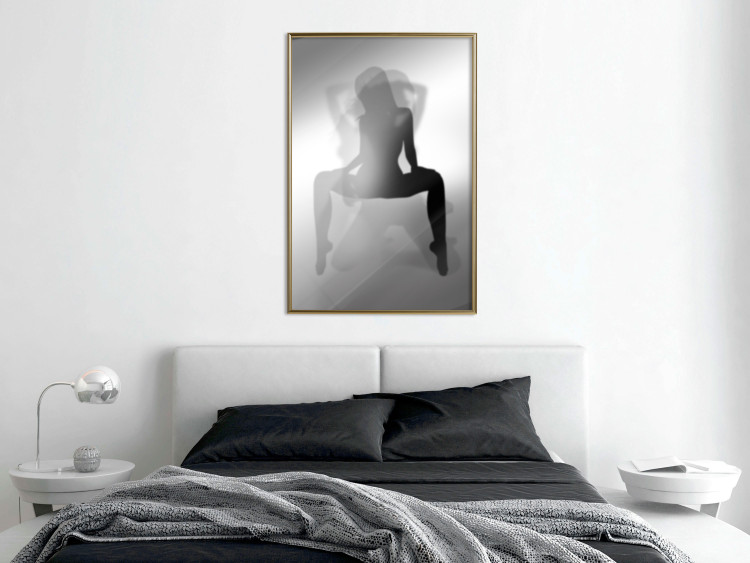 Poster Romantic Dream - black and white sensual composition with a woman 121895 additionalImage 7
