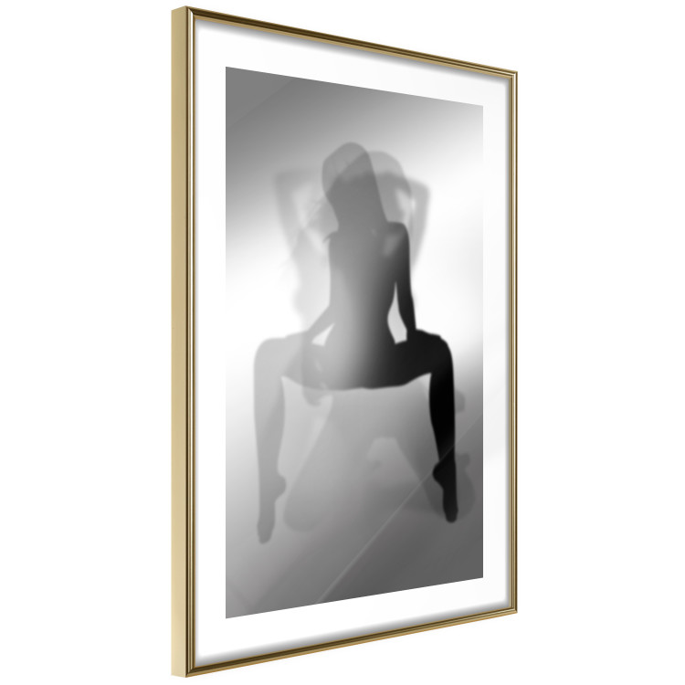 Poster Romantic Dream - black and white sensual composition with a woman 121895 additionalImage 6