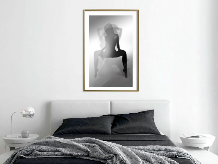 Poster Romantic Dream - black and white sensual composition with a woman 121895 additionalImage 13