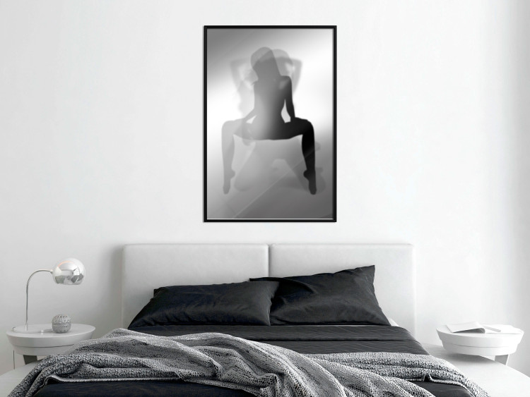 Poster Romantic Dream - black and white sensual composition with a woman 121895 additionalImage 3