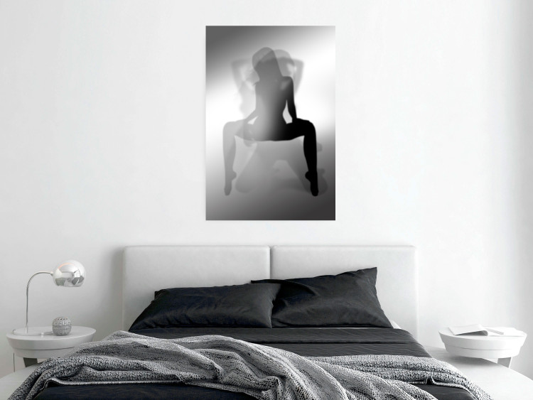 Poster Romantic Dream - black and white sensual composition with a woman 121895 additionalImage 23