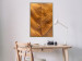 Wall Poster Autumn Leaf - golden texture of a leaf with intricate details 123795 additionalThumb 5