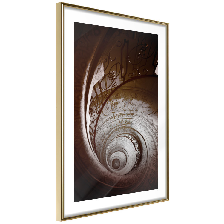 Poster Chocolate Stairs - architecture of spiral stairs with ornaments 123895 additionalImage 8