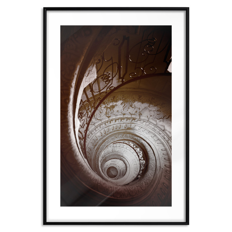 Poster Chocolate Stairs - architecture of spiral stairs with ornaments 123895 additionalImage 17