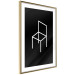 Poster Chair - white line art of a chair with geometric figures on black background 123995 additionalThumb 6