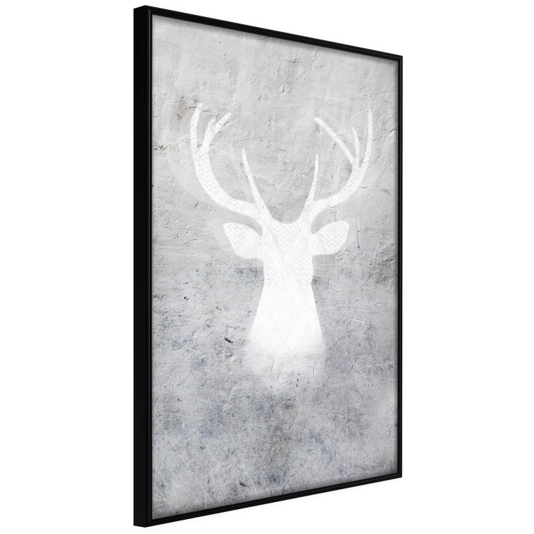 Poster Noble Stag - lighter shade of deer on gray concrete texture 124495 additionalImage 10