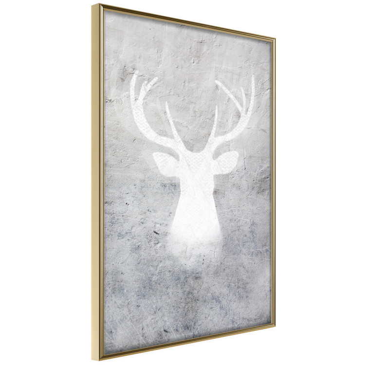 Poster Noble Stag - lighter shade of deer on gray concrete texture 124495 additionalImage 14