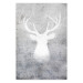 Poster Noble Stag - lighter shade of deer on gray concrete texture 124495