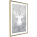 Poster Noble Stag - lighter shade of deer on gray concrete texture 124495 additionalThumb 8
