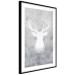 Poster Noble Stag - lighter shade of deer on gray concrete texture 124495 additionalThumb 11