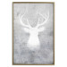 Poster Noble Stag - lighter shade of deer on gray concrete texture 124495 additionalThumb 16