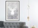 Poster Noble Stag - lighter shade of deer on gray concrete texture 124495 additionalThumb 22