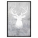 Poster Noble Stag - lighter shade of deer on gray concrete texture 124495 additionalThumb 24