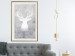 Poster Noble Stag - lighter shade of deer on gray concrete texture 124495 additionalThumb 21
