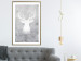 Poster Noble Stag - lighter shade of deer on gray concrete texture 124495 additionalThumb 13