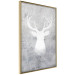 Poster Noble Stag - lighter shade of deer on gray concrete texture 124495 additionalThumb 14