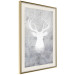 Poster Noble Stag - lighter shade of deer on gray concrete texture 124495 additionalThumb 2