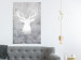 Poster Noble Stag - lighter shade of deer on gray concrete texture 124495 additionalThumb 17